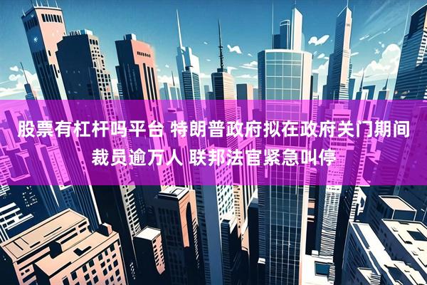 股票有杠杆吗平台 特朗普政府拟在政府关门期间裁员逾万人 联邦法官紧急叫停
