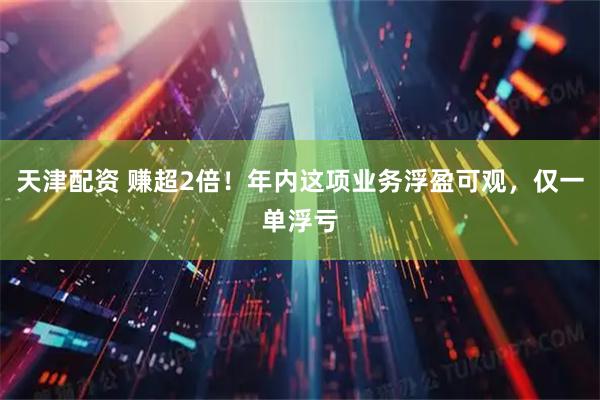 天津配资 赚超2倍！年内这项业务浮盈可观，仅一单浮亏